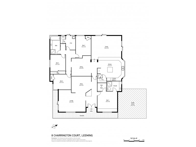 8 Charrington Court, Leeming WA 6149 Floorplan