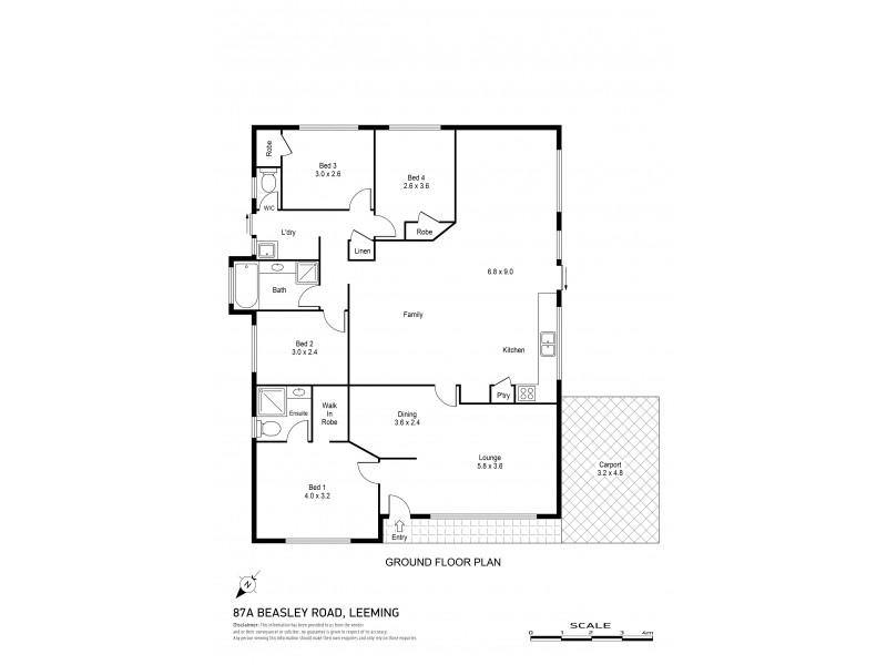 87A Beasley Road, Leeming WA 6149 Floorplan