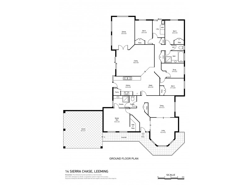 14 Sierra Chase, Leeming WA 6149 Floorplan