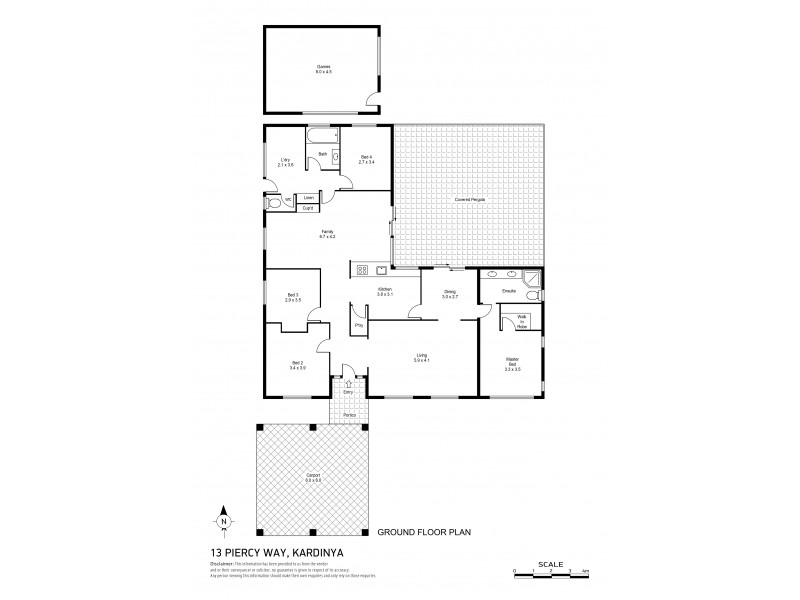 13 Piercy Way, Kardinya WA 6163 Floorplan