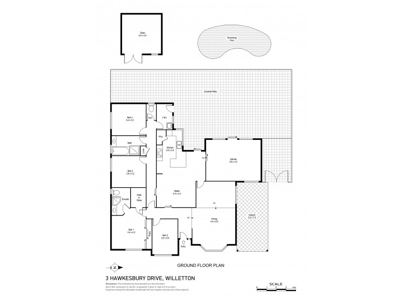 3 Hawkesbury Drive, Willetton WA 6155 Floorplan