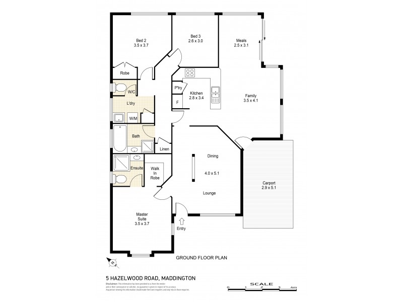 5 Hazelwood Road, Maddington WA 6109 Floorplan