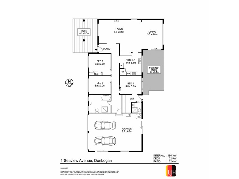 1 Seaview Avenue, Dunbogan NSW 2443 Floorplan