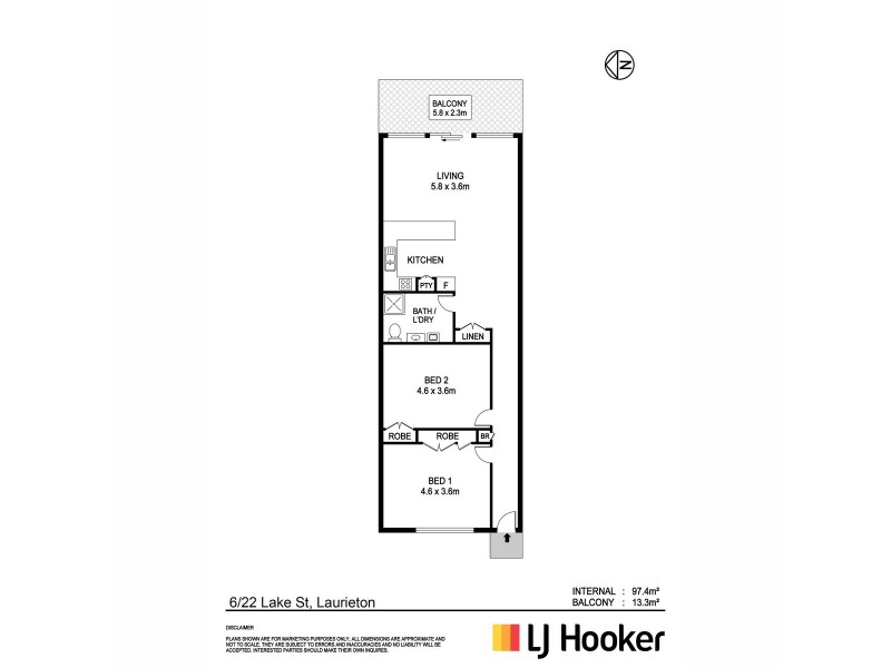 6/22 Lake Street, Laurieton NSW 2443 Floorplan