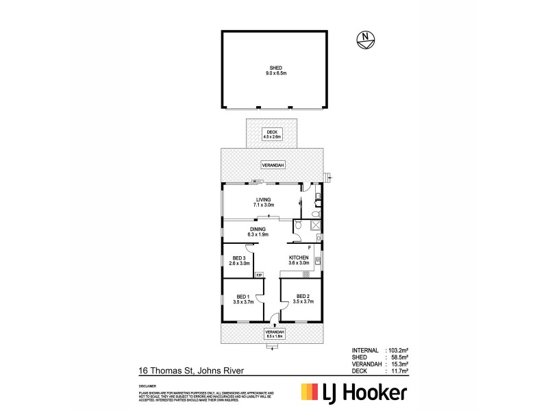16 Thomas Street, Johns River NSW 2443 Floorplan