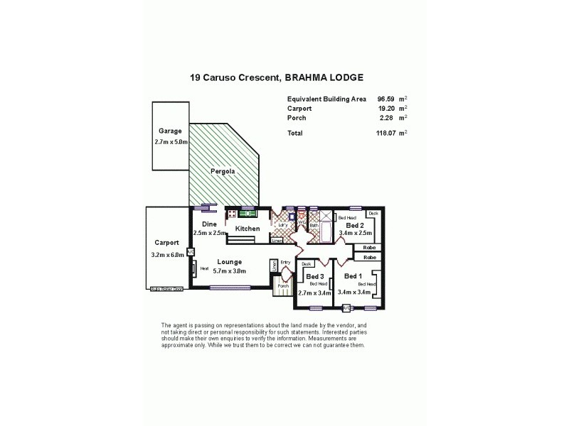 19 Caruso Crescent, Brahma Lodge SA 5109 Floorplan