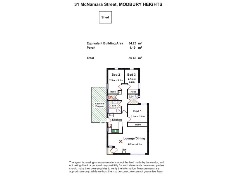 31A McNamara Street, Modbury Heights SA 5092 Floorplan