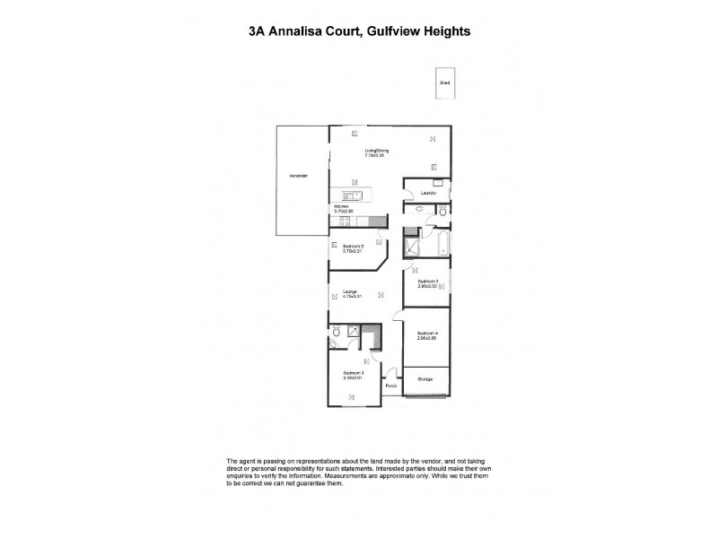 3a Annalisa Court, Gulfview Heights SA 5096 Floorplan