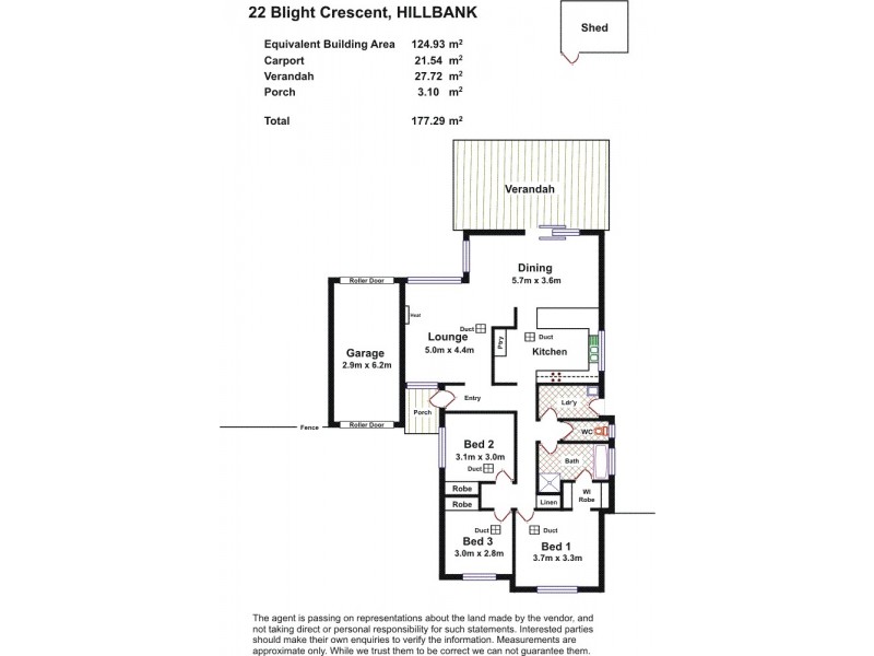 22 Blight Crescent, Hillbank SA 5112 Floorplan