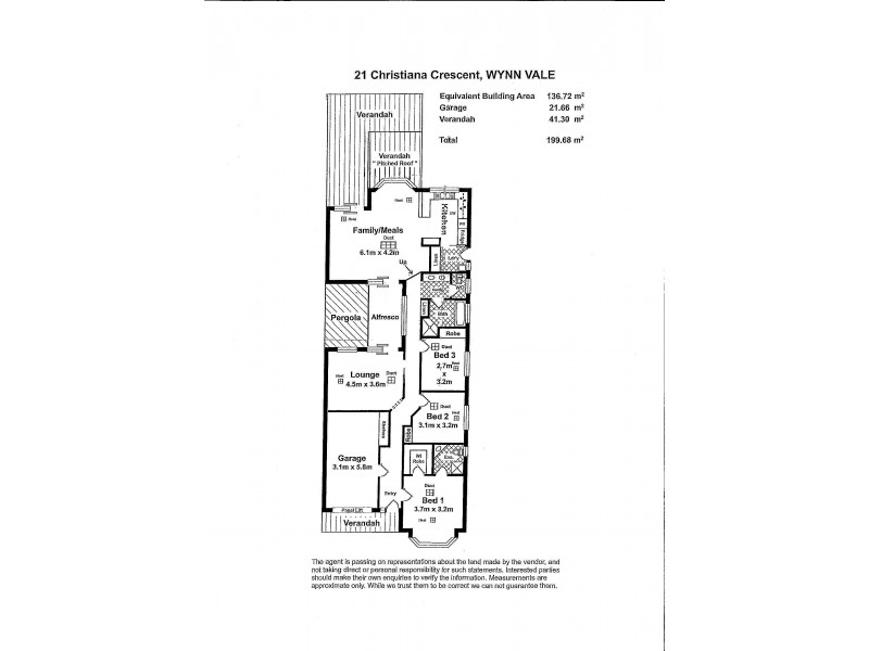 21 Christiana Cres, Wynn Vale SA 5127 Floorplan