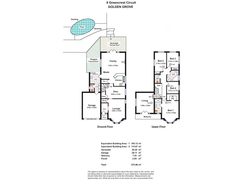 8 Greencrest Circuit, Golden Grove SA 5125 Floorplan