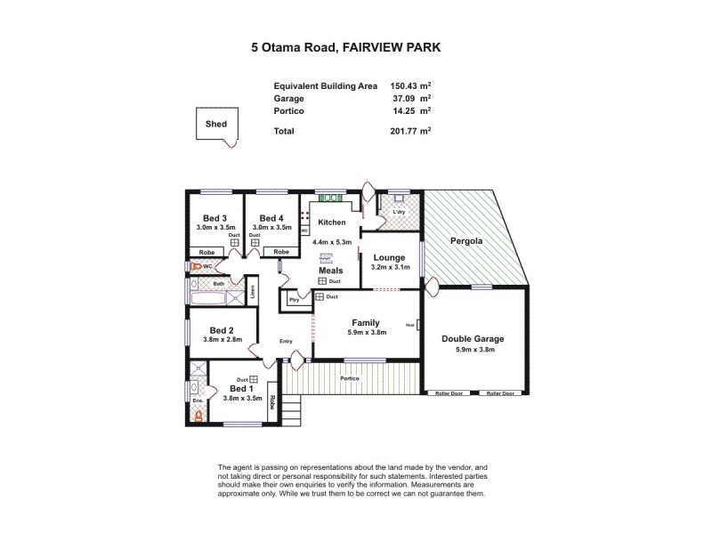 5 Otama Road, Fairview Park SA 5126 Floorplan