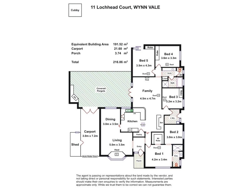 11 Lochhead Court, Wynn Vale SA 5127 Floorplan
