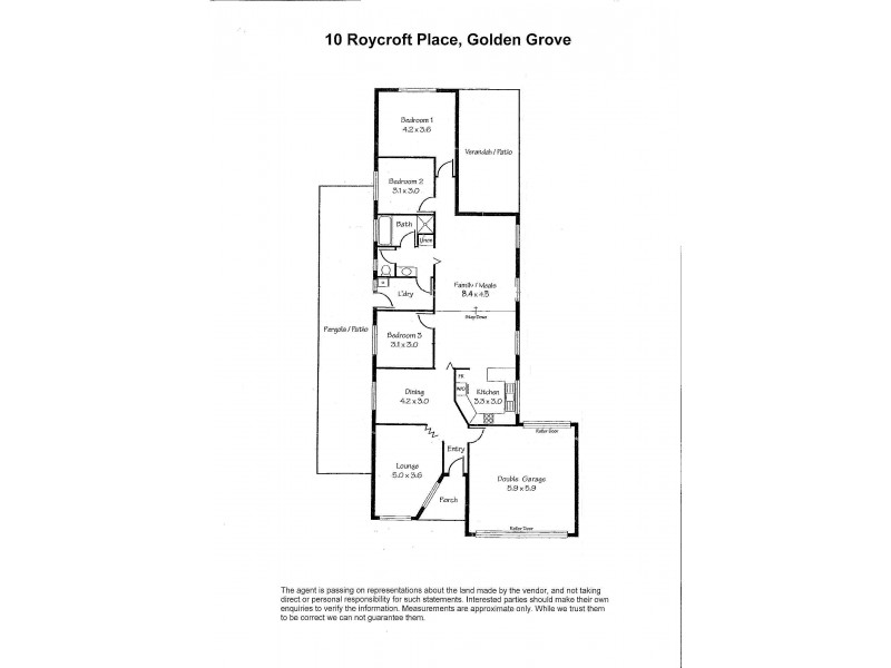 10 Roycroft Place, Golden Grove SA 5125 Floorplan