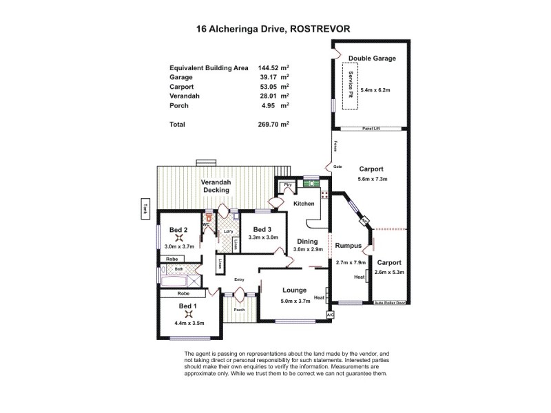 16 Alcheringa Drive, Rostrevor SA 5073 Floorplan
