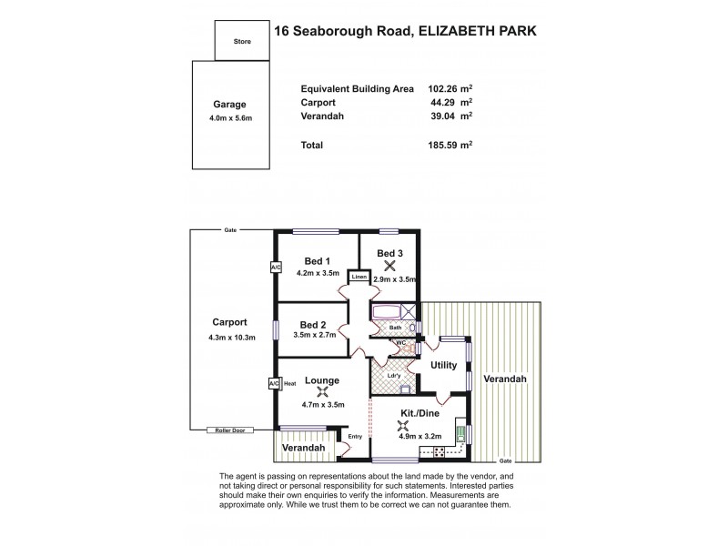 16 Seaborough Road, Elizabeth Park SA 5113 Floorplan