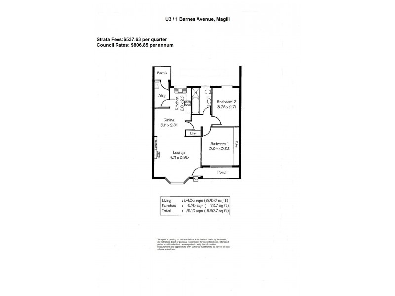 U3/1 Barnes Ave, Magill SA 5072 Floorplan