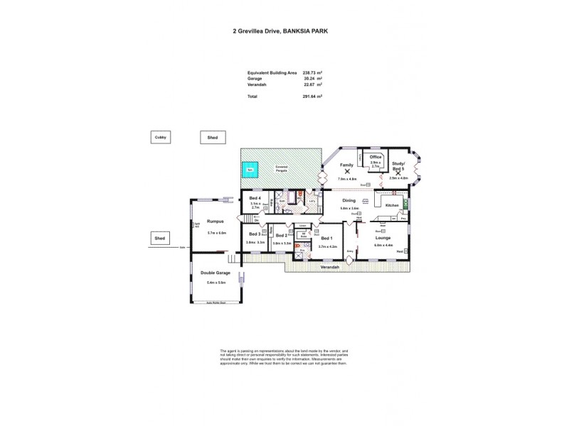 2 Grevillea Drive, Banksia Park SA 5091 Floorplan