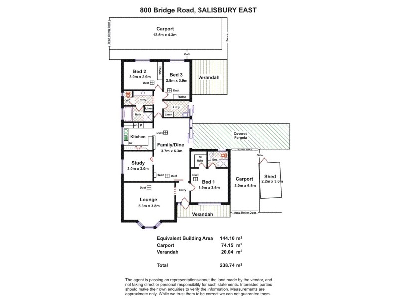 800 Bridge Road, Salisbury East SA 5109 Floorplan