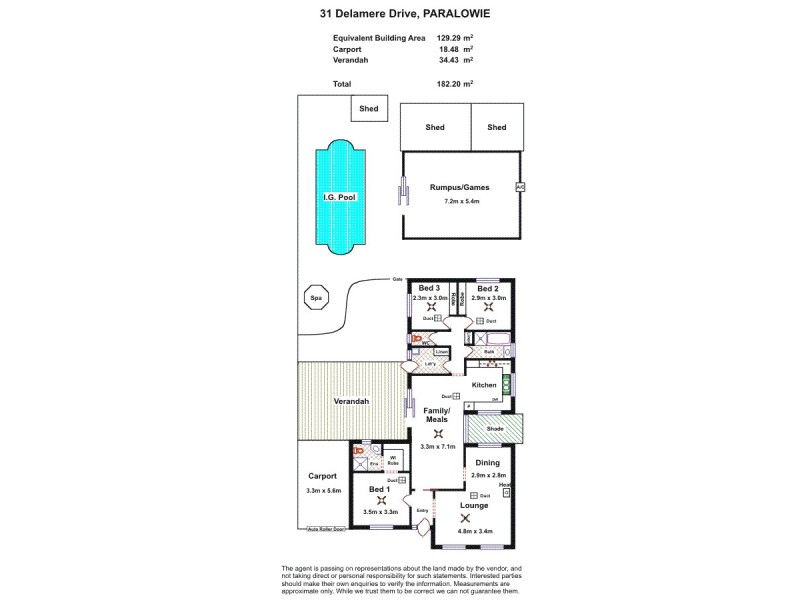 31 Delamere Ave, Paralowie SA 5108 Floorplan