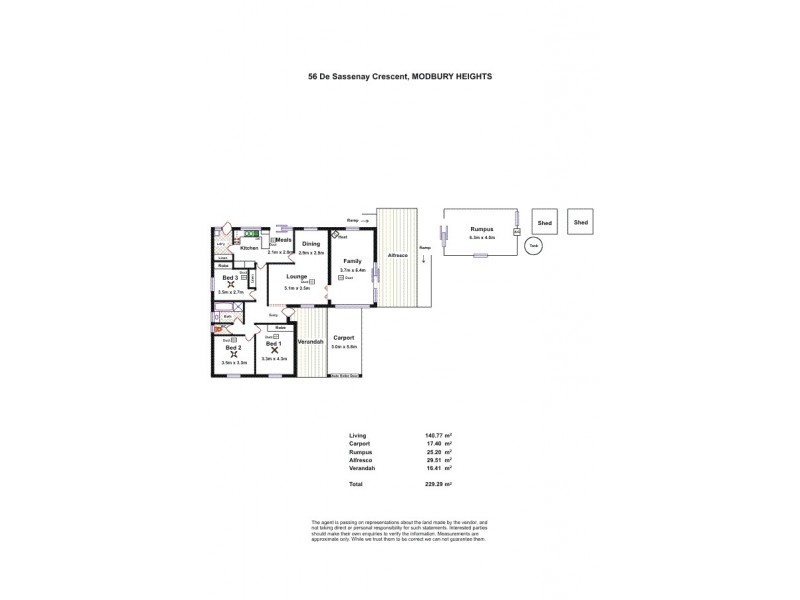 56 De Sassenay Crescent, Modbury Heights SA 5092 Floorplan