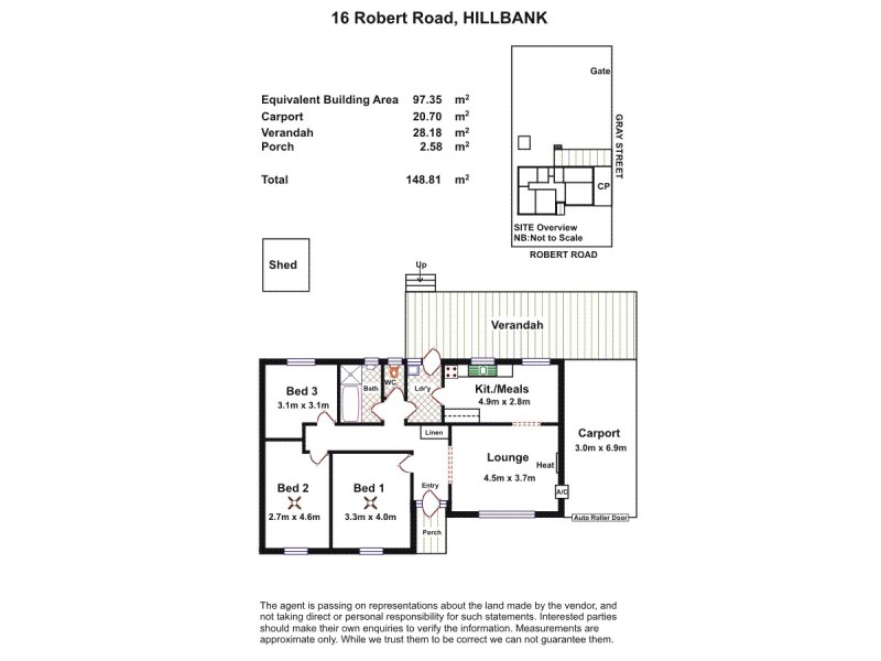 16 Robert Road, Hillbank SA 5112 Floorplan