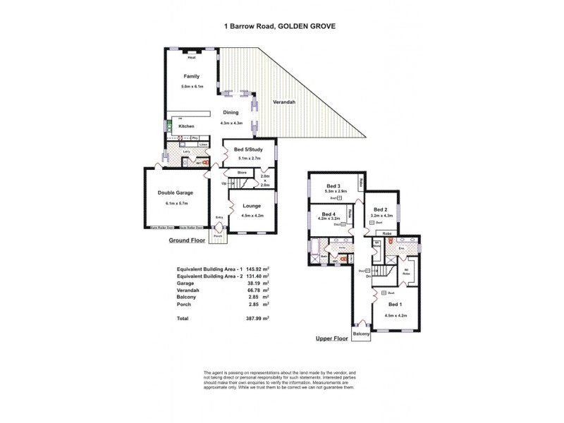 1 Barrow Road, Golden Grove SA 5125 Floorplan