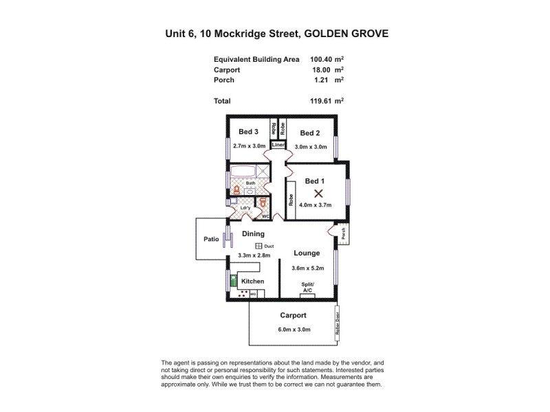 6/10 Mockridge Street, Golden Grove SA 5125 Floorplan