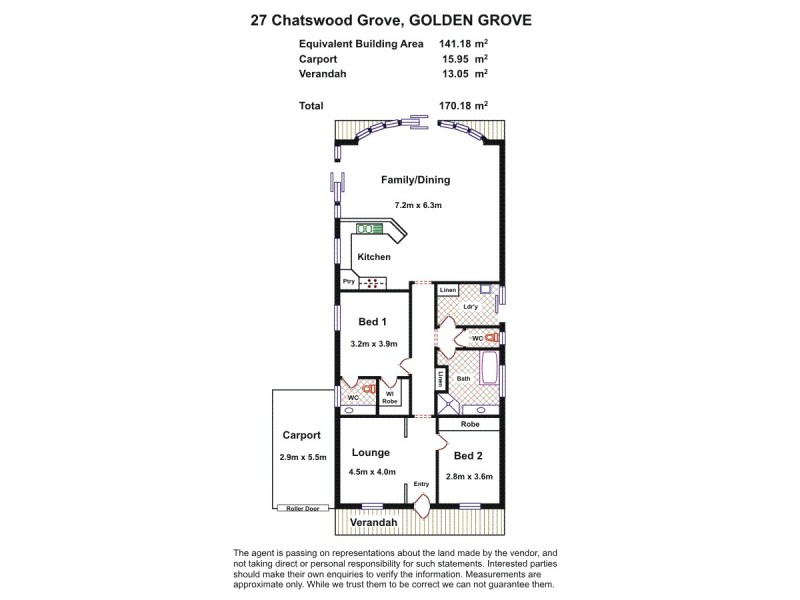 27 Chatswood Grove, Golden Grove SA 5125 Floorplan