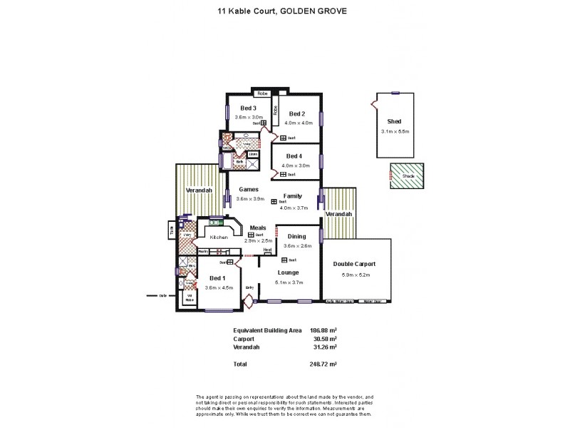 11 Kable Court, Golden Grove SA 5125 Floorplan