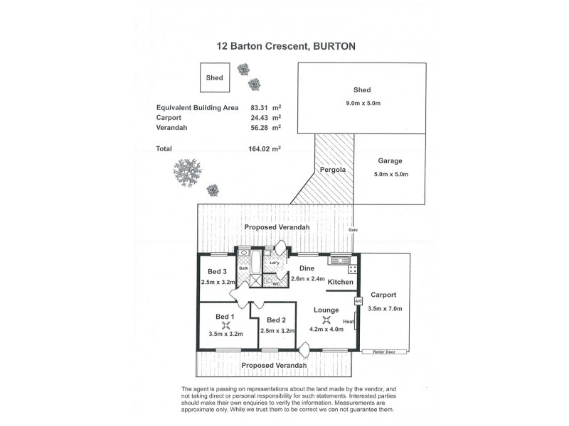 12 Barton Crescent, Burton SA 5110 Floorplan