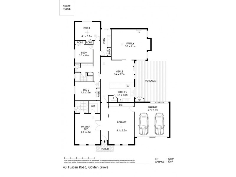 43 Tuscan Road, Golden Grove SA 5125 Floorplan