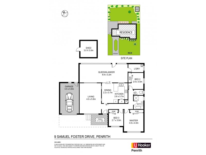 9 Samuel Foster Drive, South Penrith NSW 2750 Floorplan