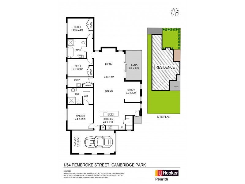 1/64 Pembroke Street, Cambridge Park NSW 2747 Floorplan