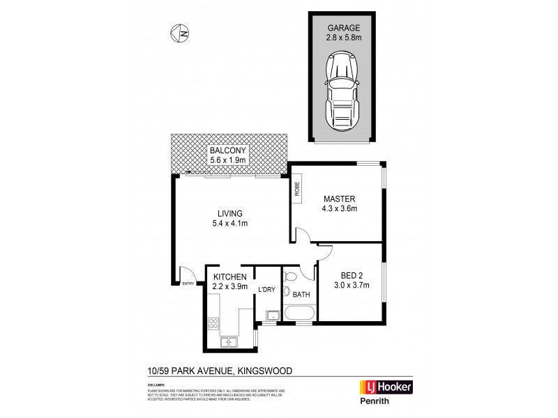 10/59 Park Ave, Kingswood NSW 2747 Floorplan