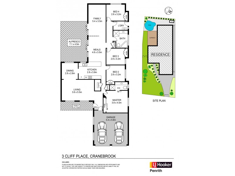 3 Cliff Place, Cranebrook NSW 2749 Floorplan