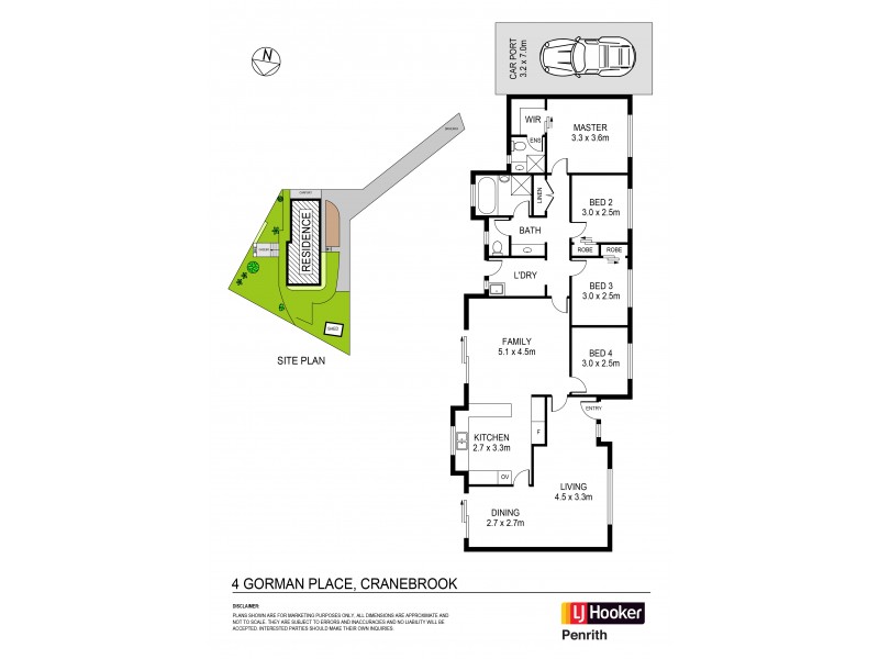 4 Gorman Place, Cranebrook NSW 2749 Floorplan