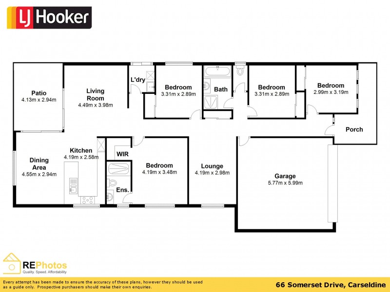 66 Somerset Drive, Carseldine QLD 4034 Floorplan
