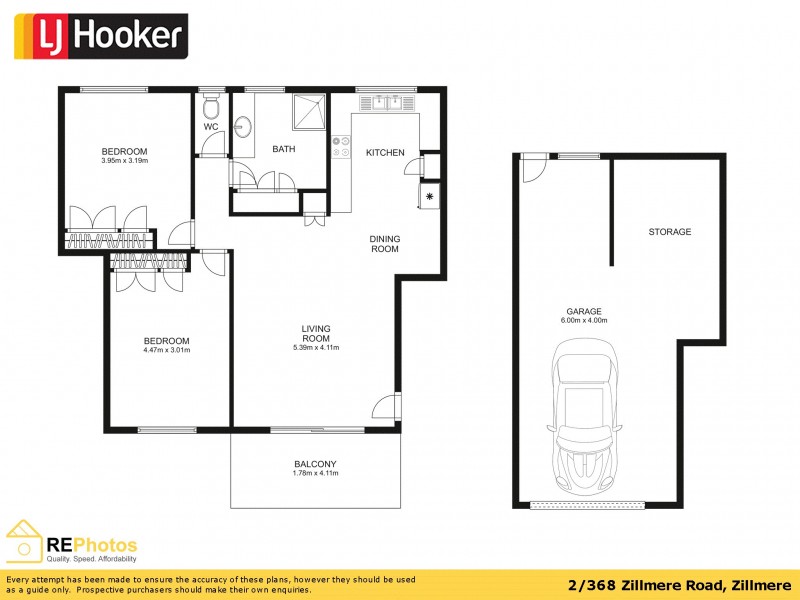 2/368 Zillmere Road, Zillmere QLD 4034 Floorplan