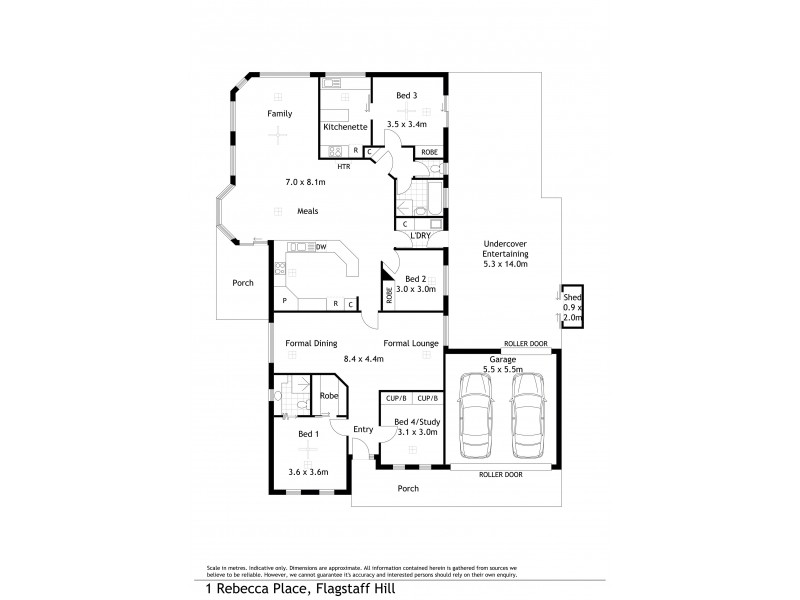 1 Rebecca Place, Flagstaff Hill SA 5159 Floorplan