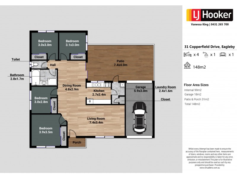 31 Copperfield Drive, Eagleby QLD 4207 Floorplan