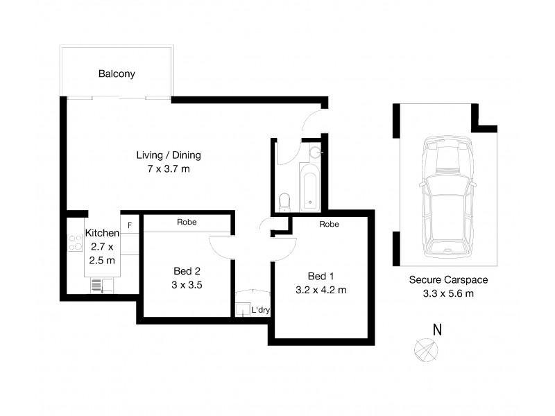 401/1 Boomerang Place, Woolloomooloo NSW 2011 Floorplan