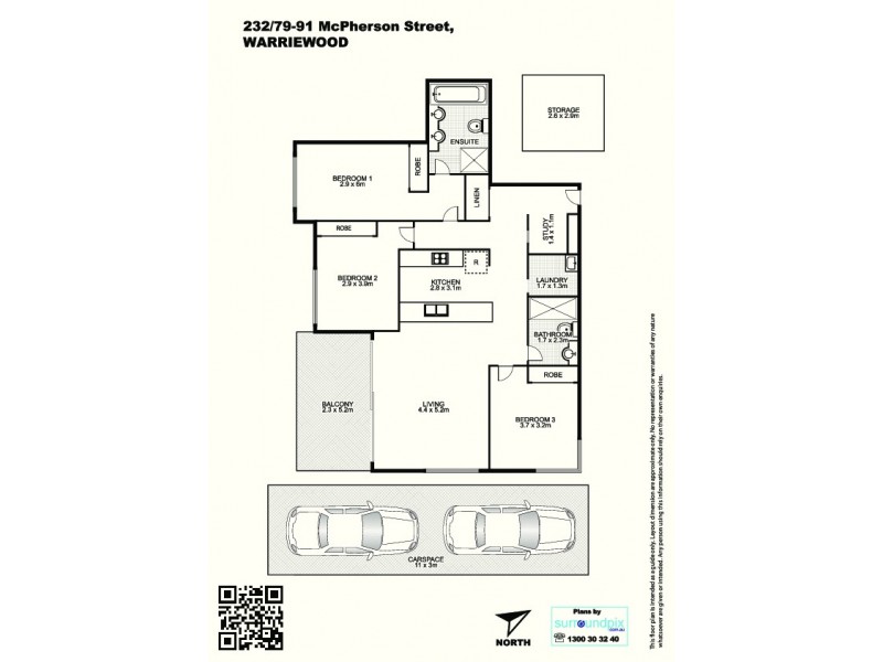 232/79-91 Macpherson Street, Warriewood NSW 2102 Floorplan