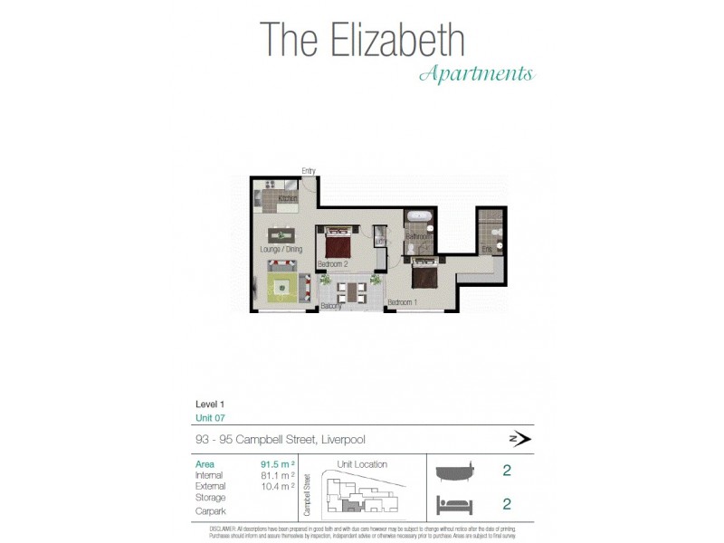7/93-95 Campbell Street, Liverpool NSW 2170 Floorplan