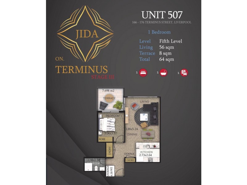 Unit 507/166 – 176 Terminus Street, Liverpool NSW 2170