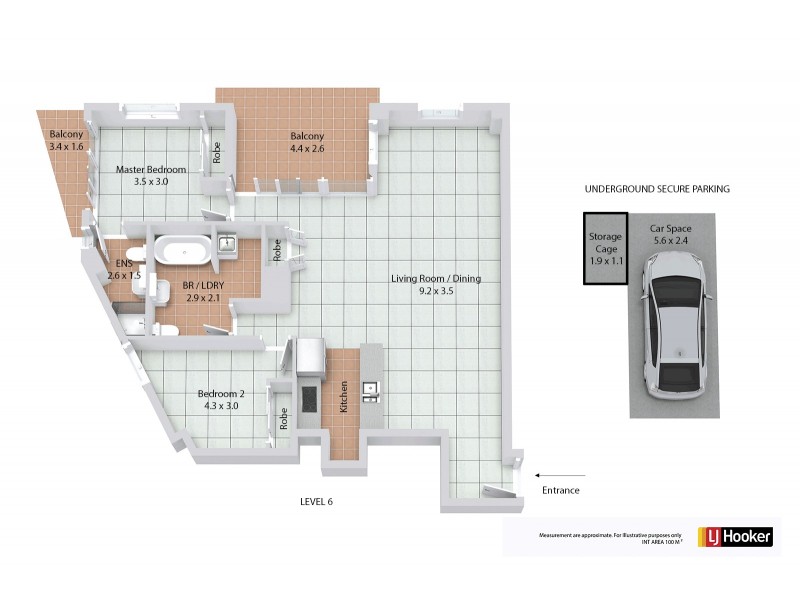 Unit 601/1 Mill Road, Liverpool NSW 2170 Floorplan