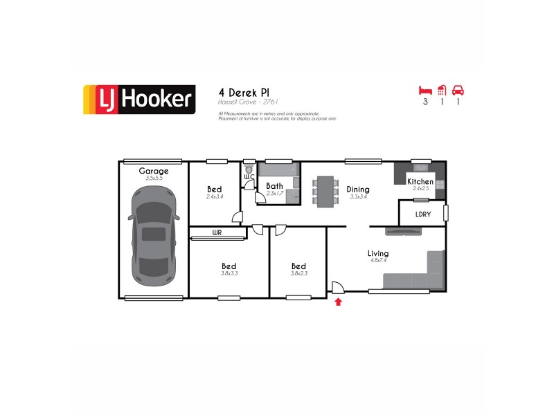 4 Derek Place, Hassall Grove NSW 2761 Floorplan