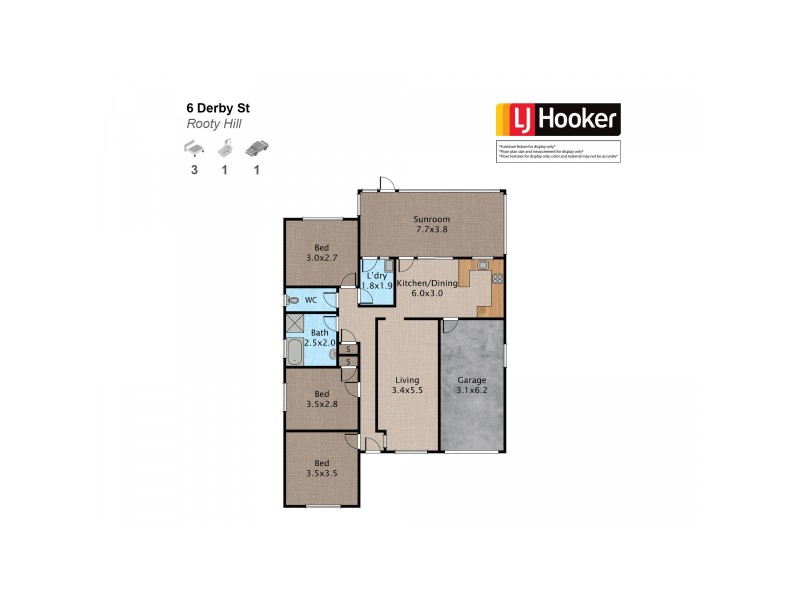 6 Derby Street, Rooty Hill NSW 2766 Floorplan