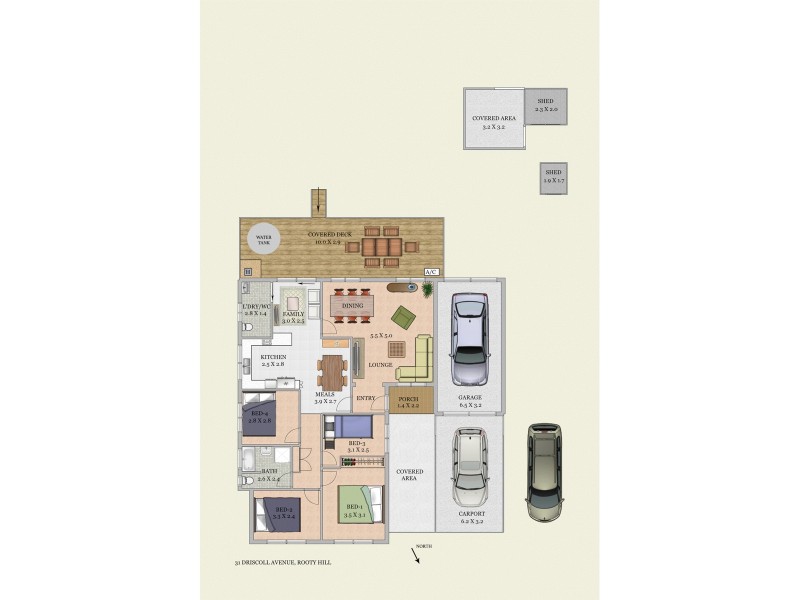31 Driscoll Avenue, Rooty Hill NSW 2766 Floorplan