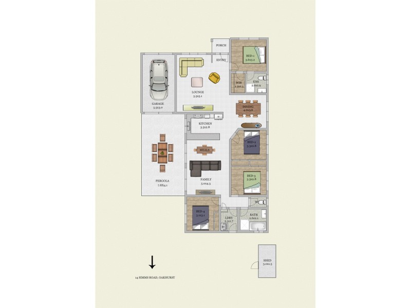 14 Simms Road, Oakhurst NSW 2761 Floorplan